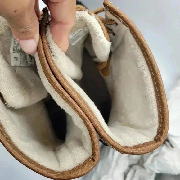 JBU By Jambu Womens Maplewood Duck Boots Brown Black Rubber Mid Calf Faux Fur 9M - Picture 10 of 11